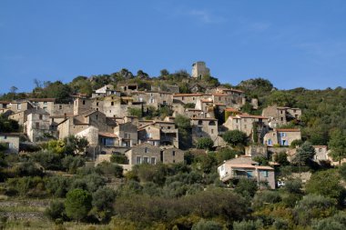 Old village in the languedoc clipart