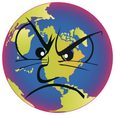 Earth is depressed clipart