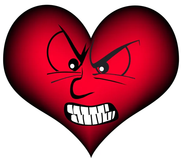 Heart is angry — Stock Vector