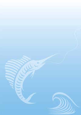 Sailfish and wave clipart