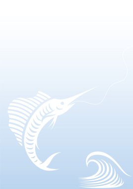 Sailfish and wave clipart