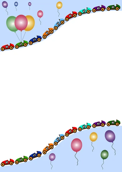 Spielzeug Hintergrund und Luftballons — Stockvektor