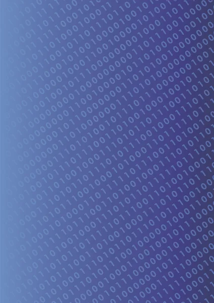 Blå bakgrunn med binær kode – stockvektor
