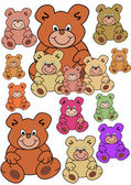 Картина, постер, плакат, фотообои "collection of teddy bears", артикул 3080314