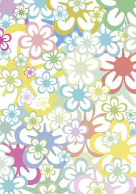 Pastell colored flowerbackground clipart