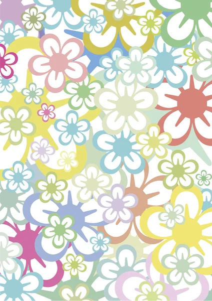 Pastell χρώμα flowerbackground — Διανυσματικό Αρχείο