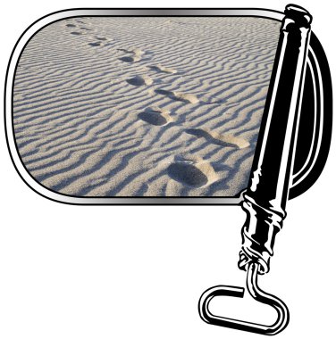 Footsteps in a can clipart
