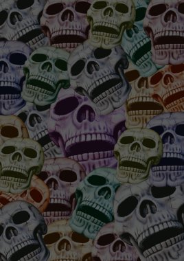 Skulls background clipart