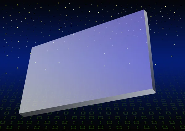 Blue billboard in space — Stock Photo, Image