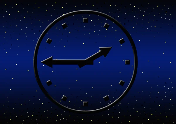 Clock in space — Stock Photo, Image