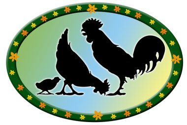 Chicken family clipart