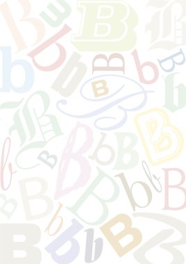 Background with letter B clipart