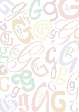 Background with letter G clipart