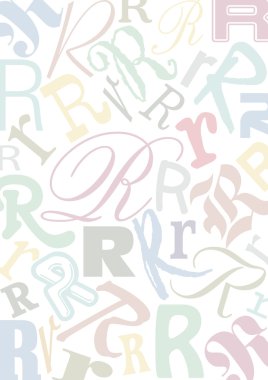 Background with letter R clipart