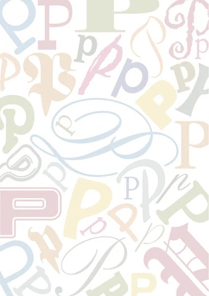 背景与字母 p — 图库矢量图片