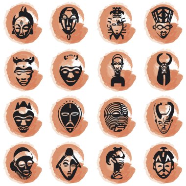 African masks clipart