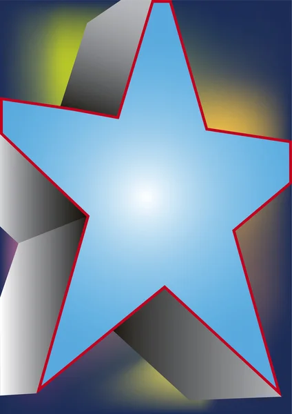 Background big blue star — Stock Vector