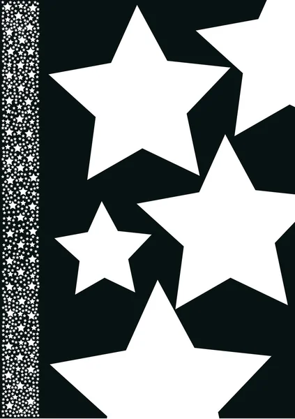 Estrela branca e grandes estrelas — Vetor de Stock
