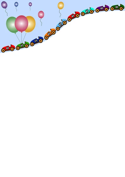Brinquedos de fundo e balões — Fotografia de Stock