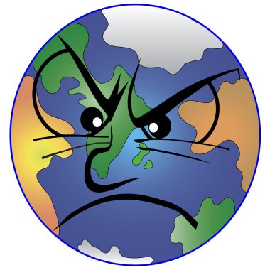 Earth is depressed clipart