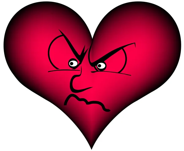 Angry heart — Stock Vector