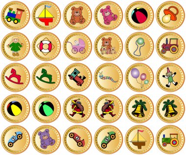 Toys and christmas decorati clipart