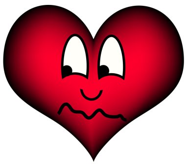 Heart looking suspicious clipart