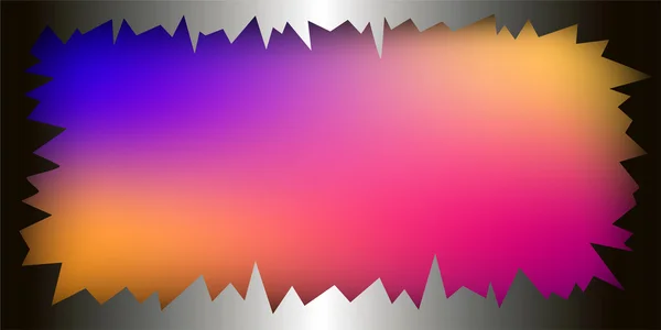Металева зубчаста рамка з кольоровим фоном — стоковий вектор