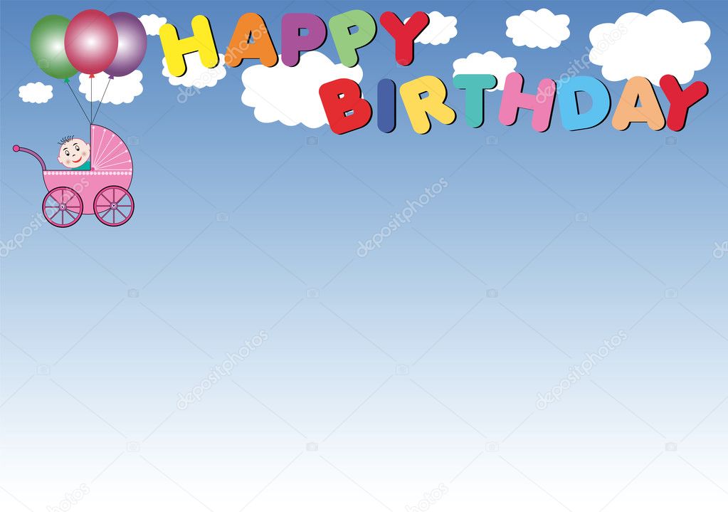 Happy birthday Stock Vector Image by ©photovectorino #3443226