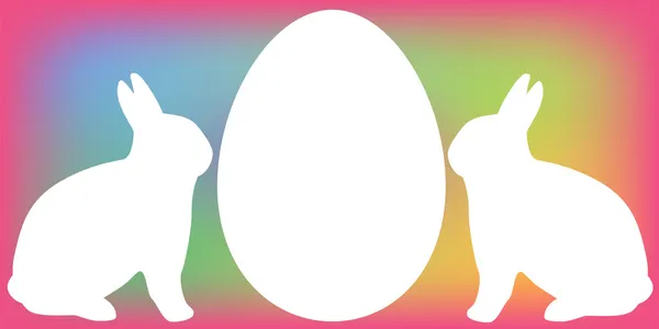 Osterkarte mit Hasen — Stockvektor