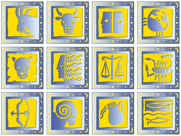 Signs of the zodiac — Stock Vector