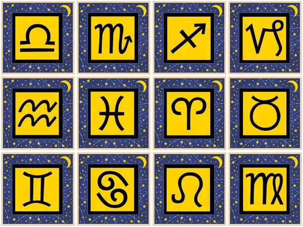 Signos del zodíaco — Archivo Imágenes Vectoriales