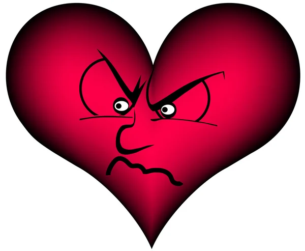 Angry heart — Stock Vector