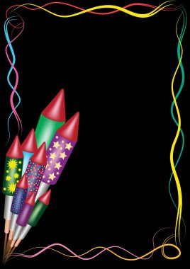 Bunch of bottle rockets clipart