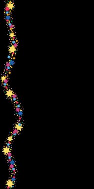 Line of colored stars clipart