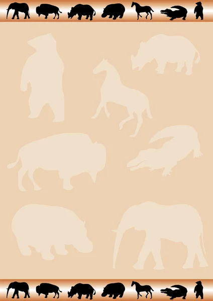 Hintergrund mit Tieren — Stockvektor