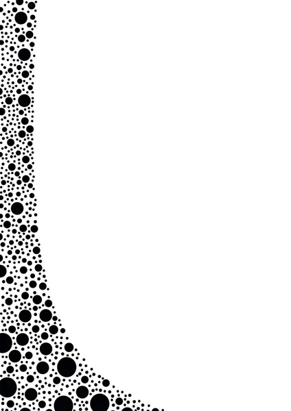 Border of black dots — Stock Vector