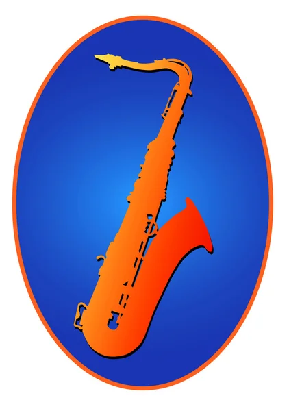 Orange Saxophon — Stock Vector