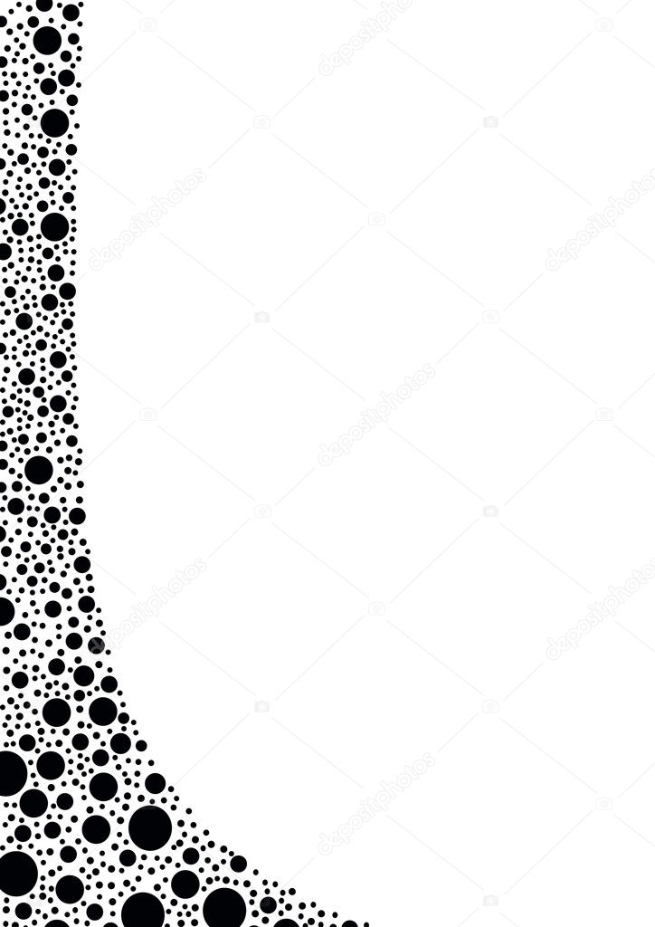 Border of black dots