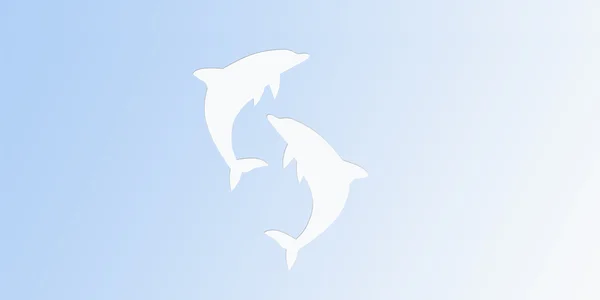 Карточка с дельфинами — стоковое фото