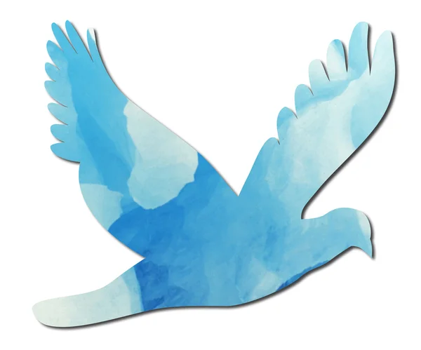 Силуэт голубя — стоковое фото