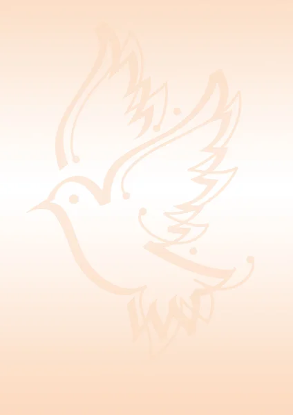Orange background with dove — Stock Photo, Image