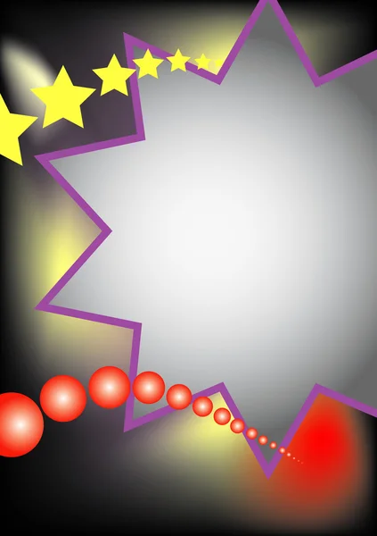 Большая звезда с красными шарами — стоковое фото
