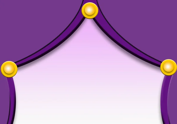 Фиолетовые занавески с шариками — стоковое фото