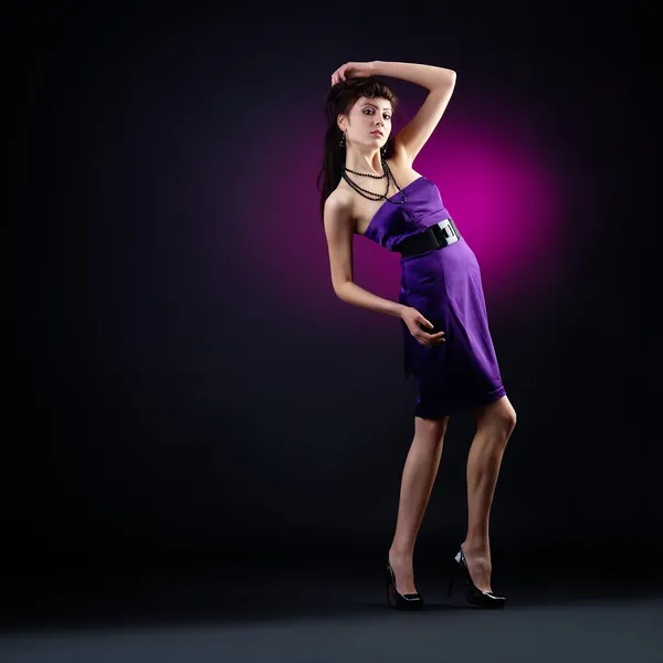 Dama en un vestido de cóctel —  Fotos de Stock