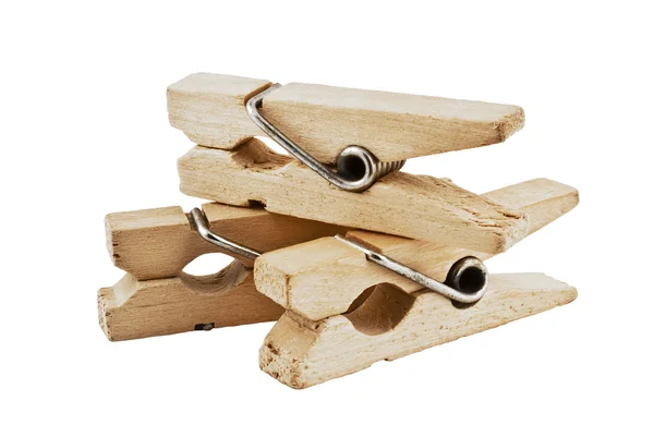 Wooden clothespins Stock Photo