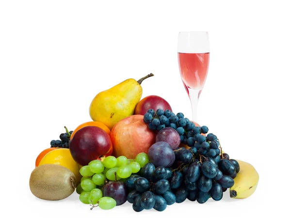 Owoce i wino — Zdjęcie stockowe