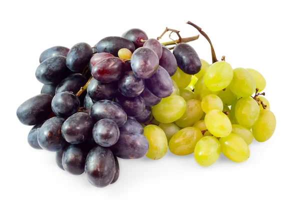 stock image Clusters of black and white grapes