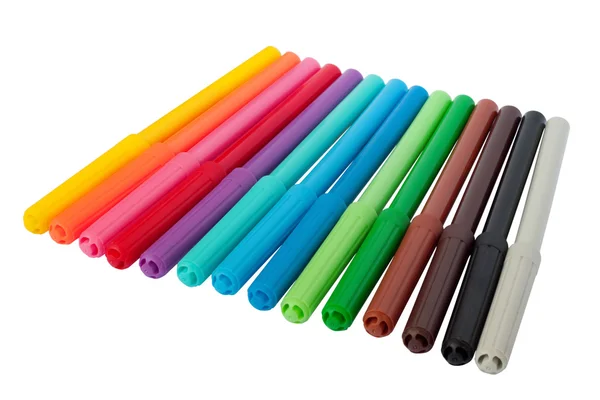 Canetas de ponta de feltro coloridas — Fotografia de Stock