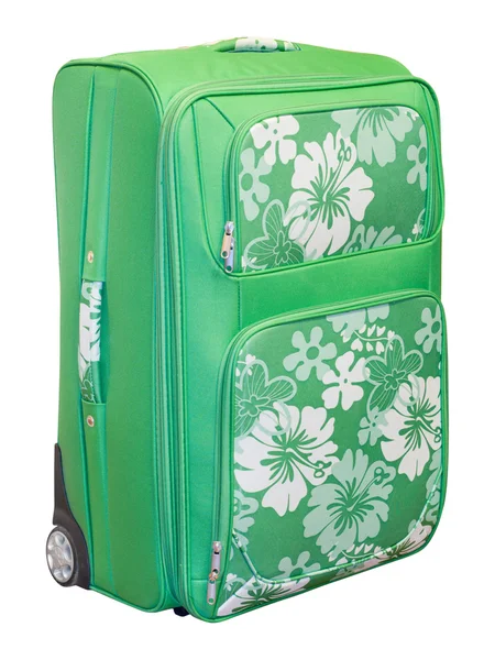 Zöld utazási bőrönd — Stock Fotó